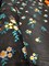1 Yard Orange Blue Floral Embroidered Black Mesh Lace for Gowns Dresses Decor 50/54 Inch